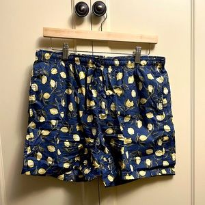 2/$10 Large blue and yellow shorts with pockets